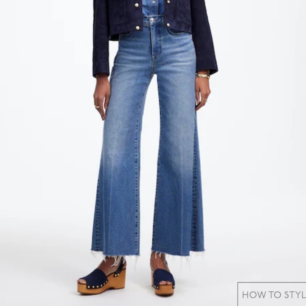 Madewell Flare Wide Leg Crop 27 Nwt
